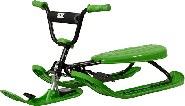 BMX des neiges: Stiga Snowracer SX Pro, vert, 159 fr.
sur bricoetloisirs.ch.