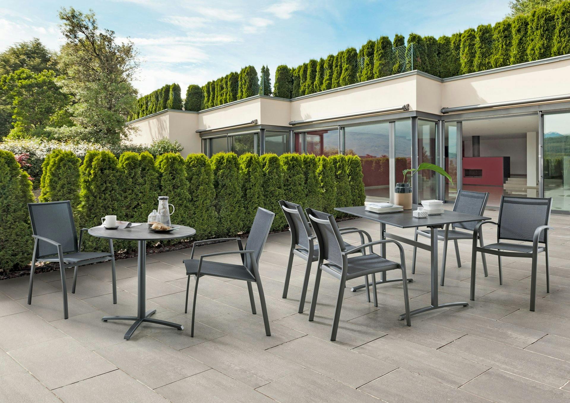 Der Klapptisch Colorado überzeugt mit einer Vielzahl von Plattenoptionen.