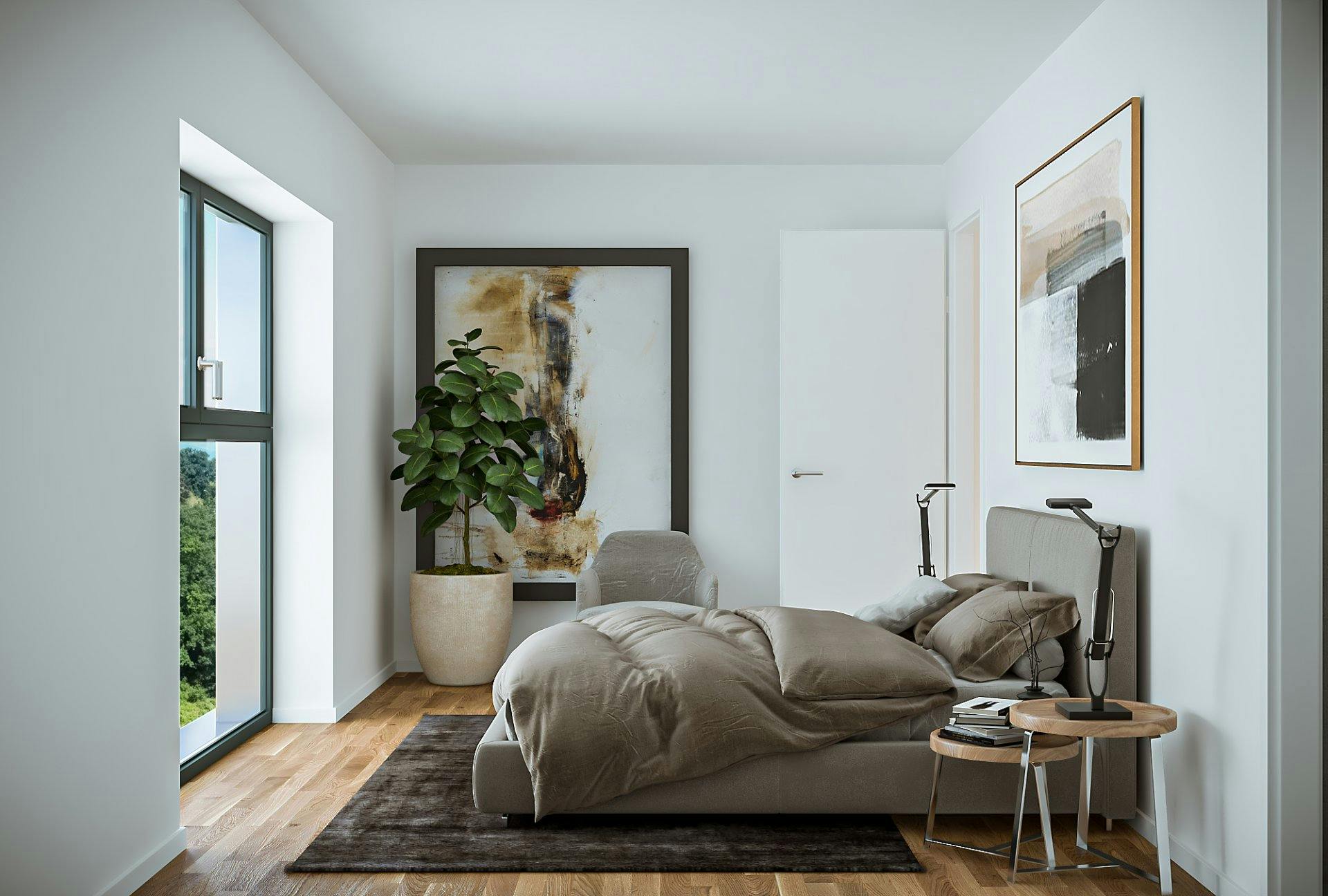 Des pièces lumineuses et agréables.