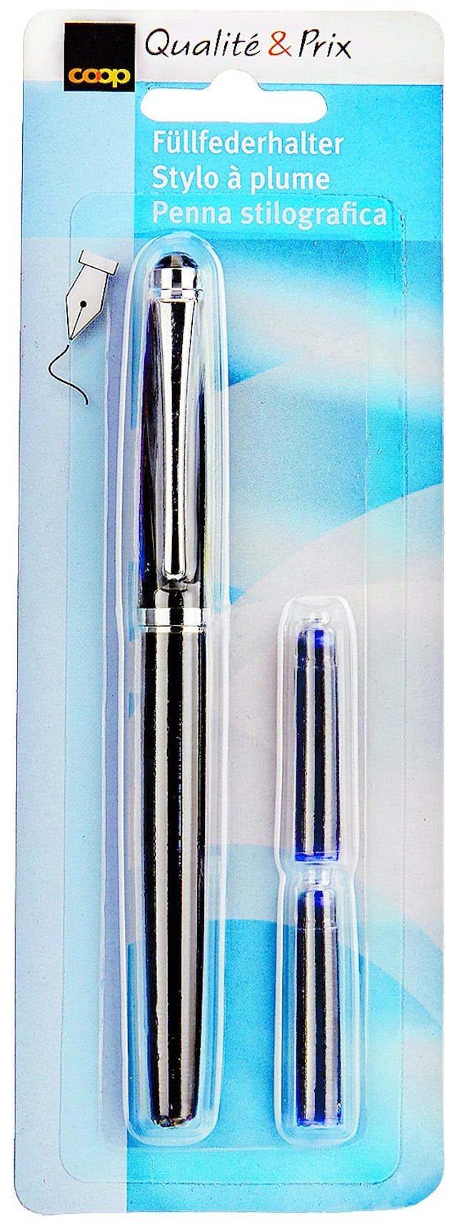 Firma con professionalità:
Penna stilografica Qualité & Prix 
con 2 cartucce, fr. 7.95, da