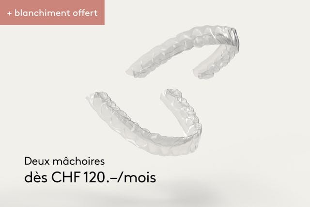 Correction des deux mâchoires:
2990 CHF (à partir de 120 CHF/mois *)