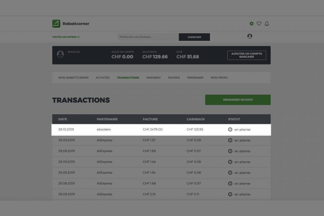 Le cashback te sera crédité en argent comptant à la fin de ton achat ou jusqu’à 12 semaines après tes réservations de vols et d’hôtels.