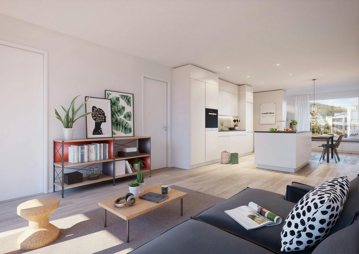 Die Wohnungen zeichnet sich durch einen offenen Grundriss aus.