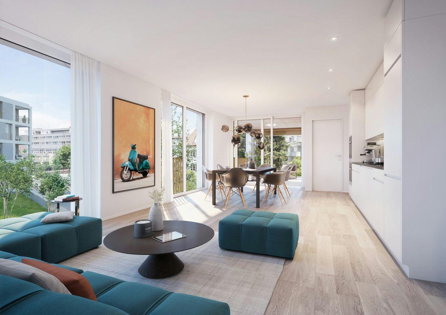 Die Lage im Zentrum von Köniz vermittelt das Gefühl, direkt am Puls zu sein.