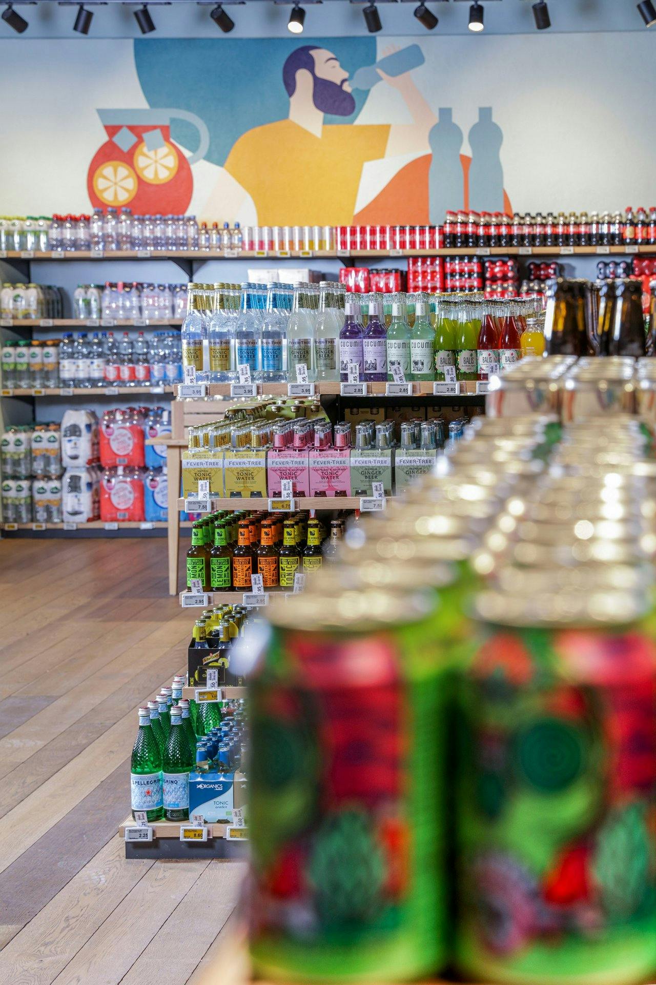 Das Sortiment umfasst auch diverse lokale und exklusive nicht-alkoholische Erfrischungsgetränke.