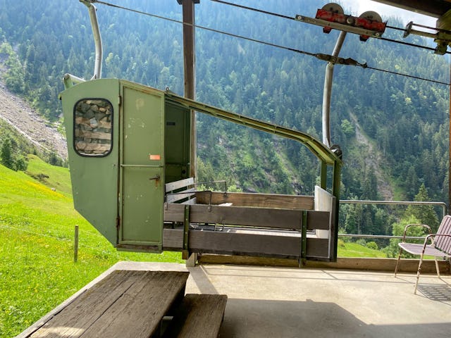 Bitte einsteigen! – Buiräbähnli fahren ist was für Mutige. Hier das «Schiffli» von Spies nach Sinsgäu in Oberrickenbach.