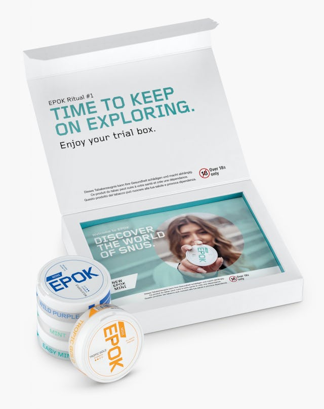Dein erstes Mal Nikotinbeutelchen? Dann bestelle dir das Starterset und probiere EPOK MINI gratis.