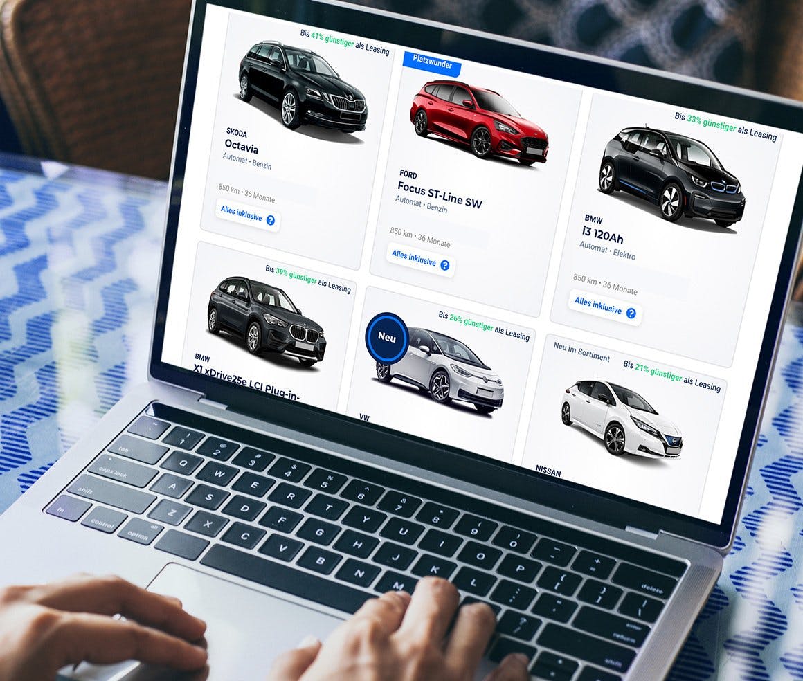 In drei Klicks fährt man sein neues Auto. Einfach online auf Carvolution.ch aussuchen und Abo konfigurieren.