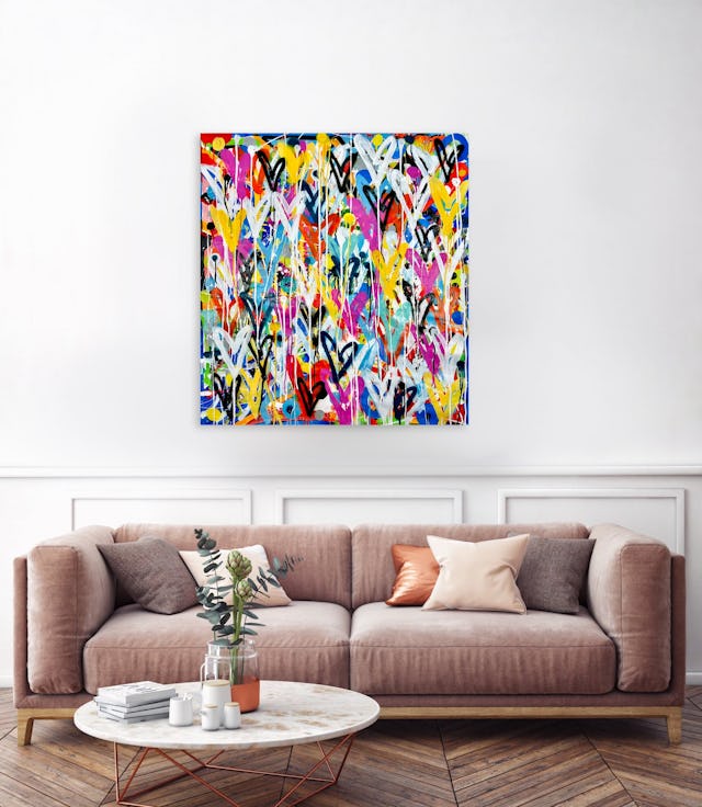 Graffiti meets Pop Art. Dieses Werk bringt Freude in den Alltag.