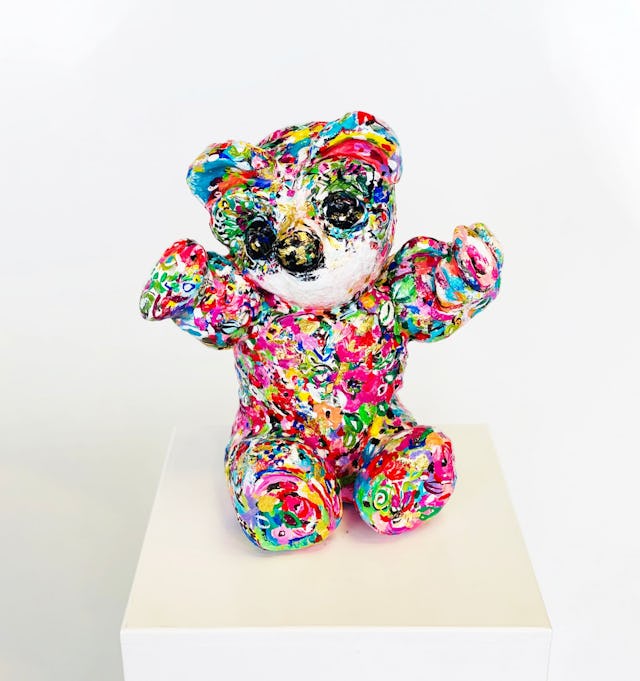 Original Skulptur «Rosy Bear Lovable».