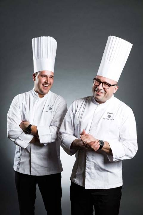 Die Starköche Maximilian Müller (links) und Laurent Eperon wissen ihre Gäste zu überraschen und verwöhnen.