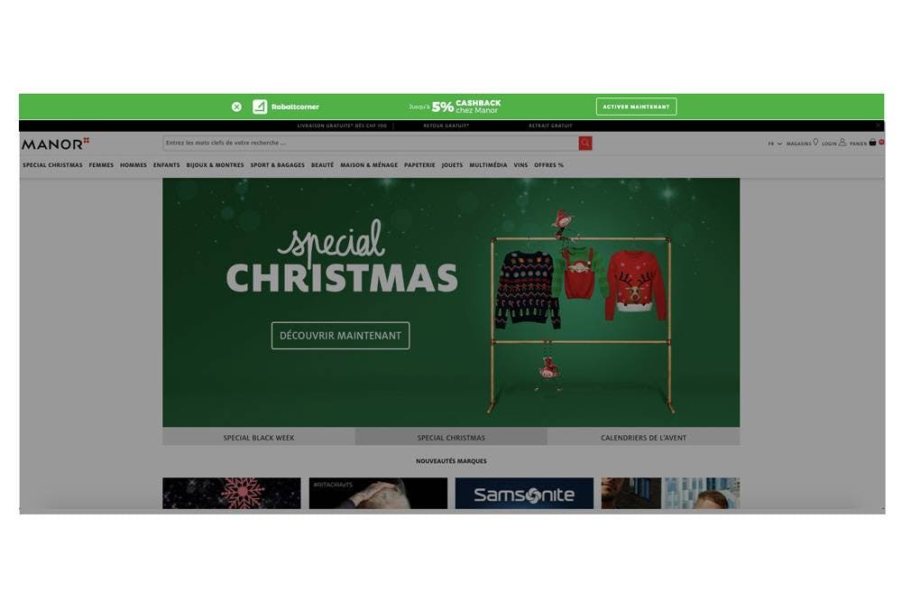 Astuce: installe l’extension Rabattcorner afin d’activer automatiquement le cashback lorsque tu visites une boutique partenaire.