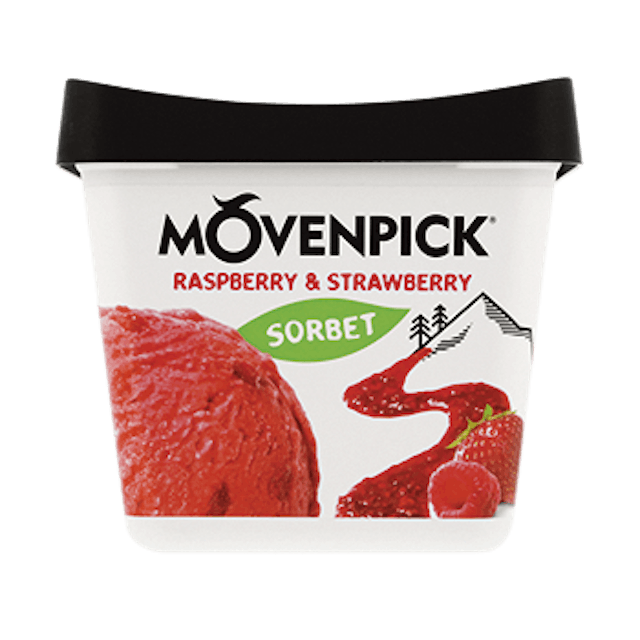 Mövenpick Glace Himbeer & Erdbeer, Fr. 12.95, bei Coop.