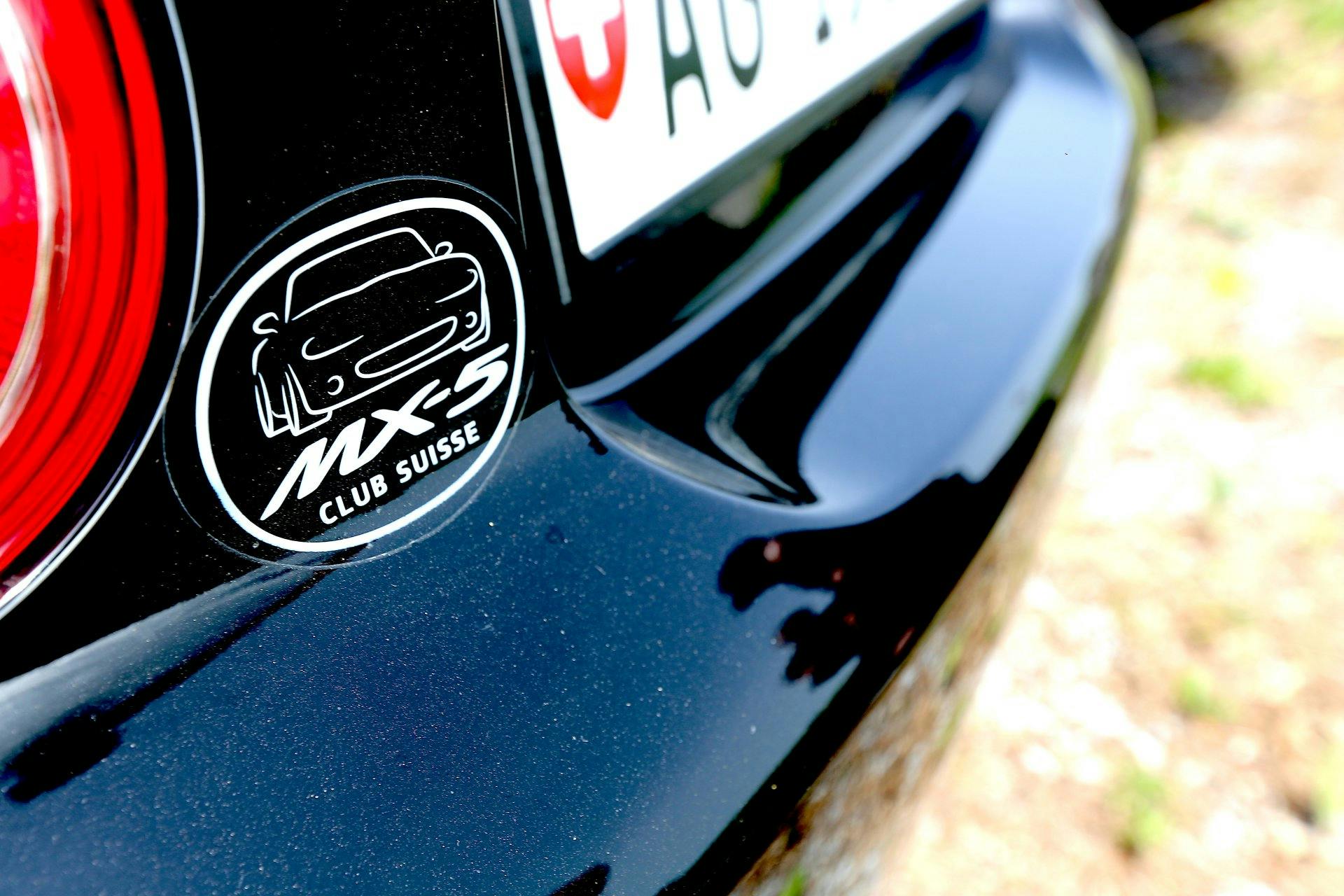 Ein eigenes Club-Logo darf natürlich nicht fehlen: der MX-5-Club Suisse, der 1991 gegründet wurde.