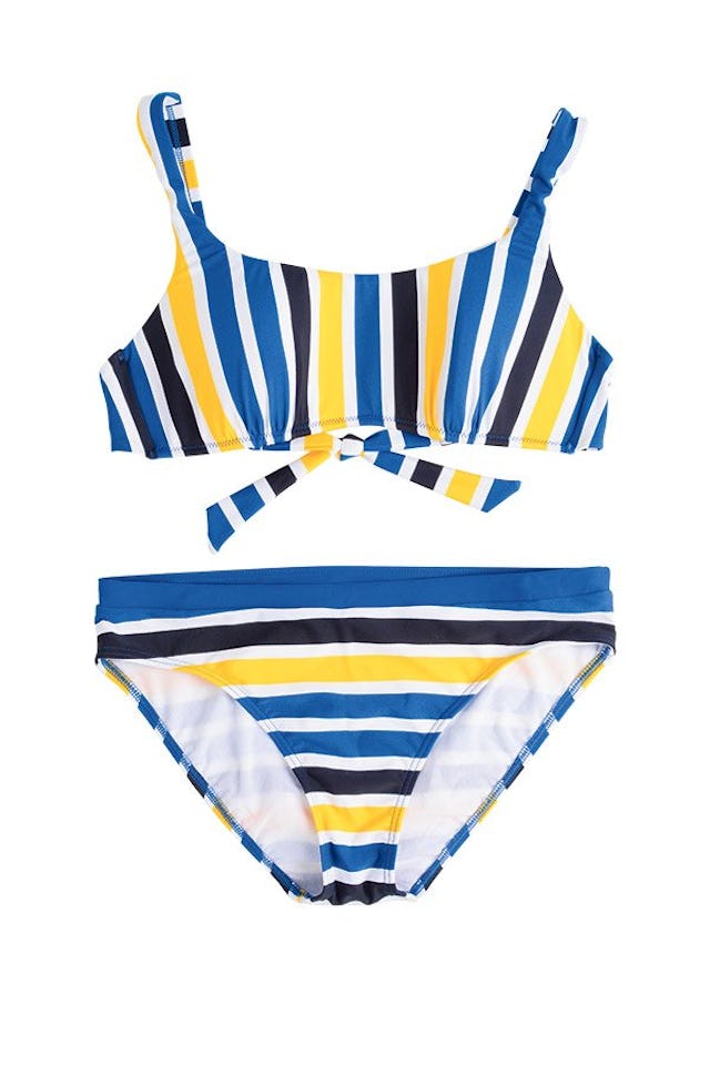 Haut de bikini Nulu, 29 fr. 95 et
culotte assortie, 24 fr. 95.