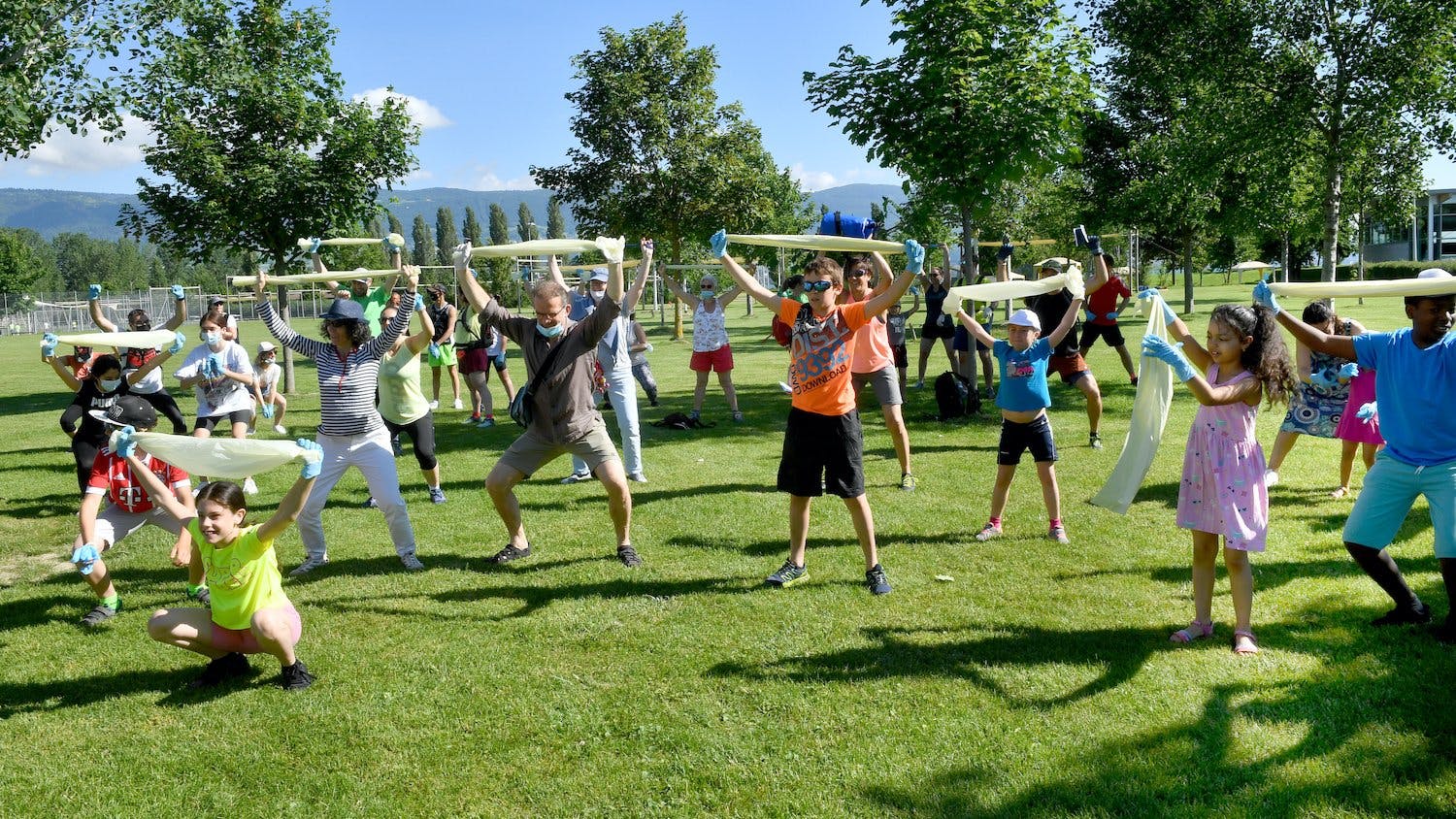 On s'échauffe sous la direction de Mathieu Gleyre.