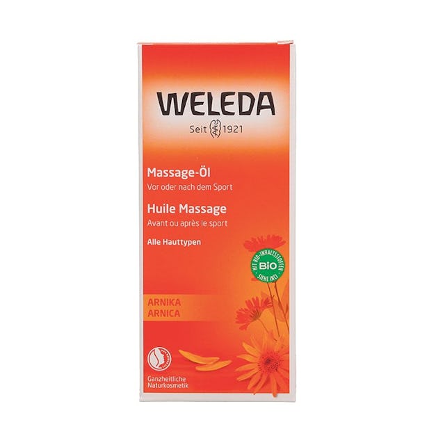 Più coccole: Olio per massaggi all’arnica Weleda, fr. 22.50/200 ml, nei punti vendita Coop selezionati e da Coop City.