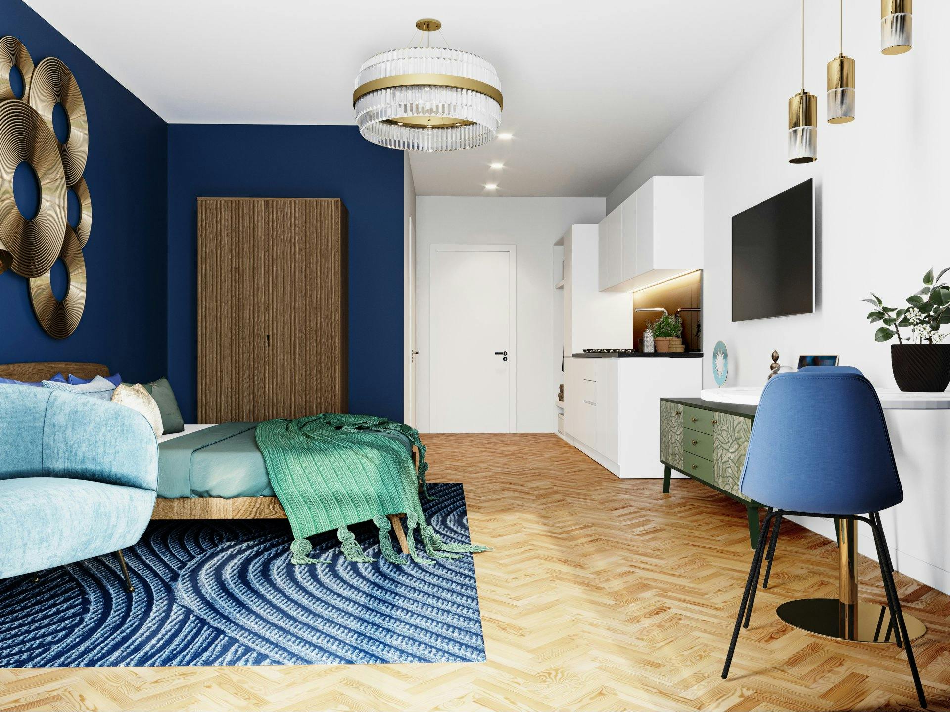 Auch modern lässt sich die Räumlichkeit stilvoll und praktisch einrichten.