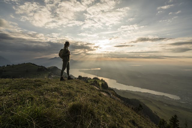 Coucher de soleil sur le Rigi.