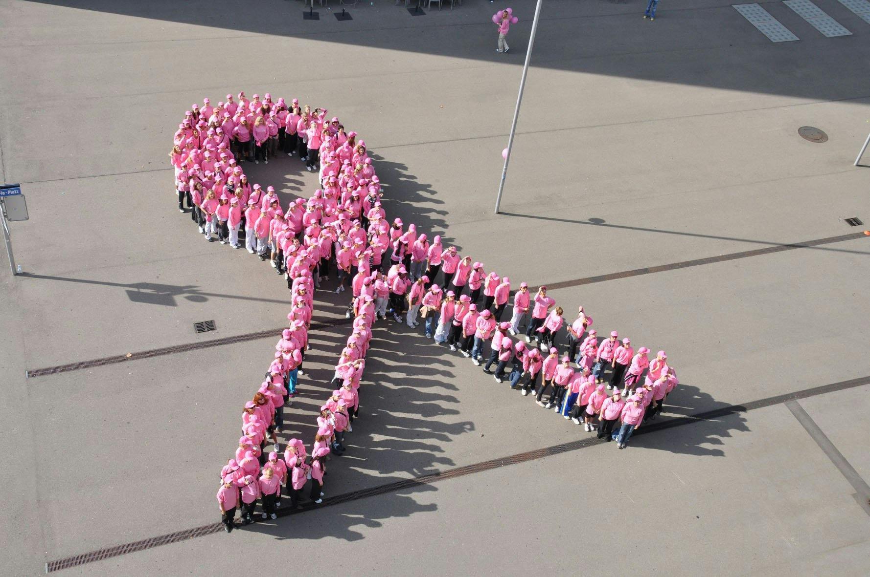 Damals im Jahr 2008: Obwohl die rosa Schleife, Pink Ribbon, als internationales Solidaritätssymbol gilt, agiert Pink Ribbon Schweiz selbständig.