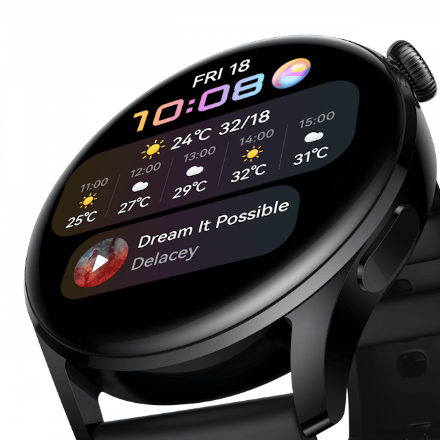 Reaktionsschnelles Touch-Display, Seitentaste und vollständig drehbaren Krone: So lässt es sehr einfach durch die angezeigten Funktionen scrollen.