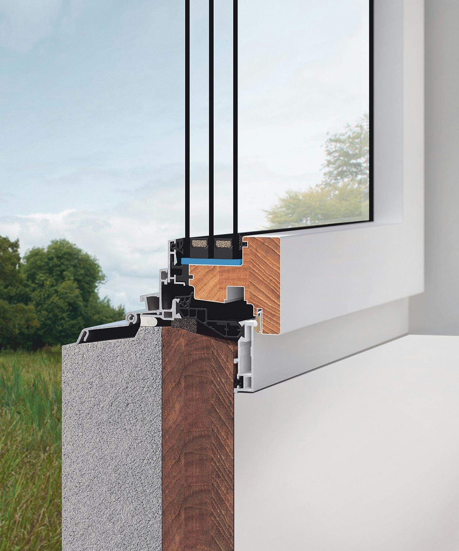 La fenêtre RF1 est par ailleurs équipée d’un triple vitrage isolant avec revêtement thermique et remplissage au gaz rare, pour une isolation optimale.