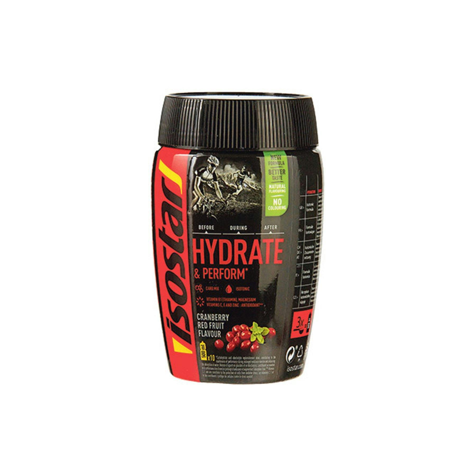 Le plein, SVP! Poudre pour drink sportif d’Isostar, Hydrate & Perform Cranberry, 11 fr. 50 / 400 g, Coop.