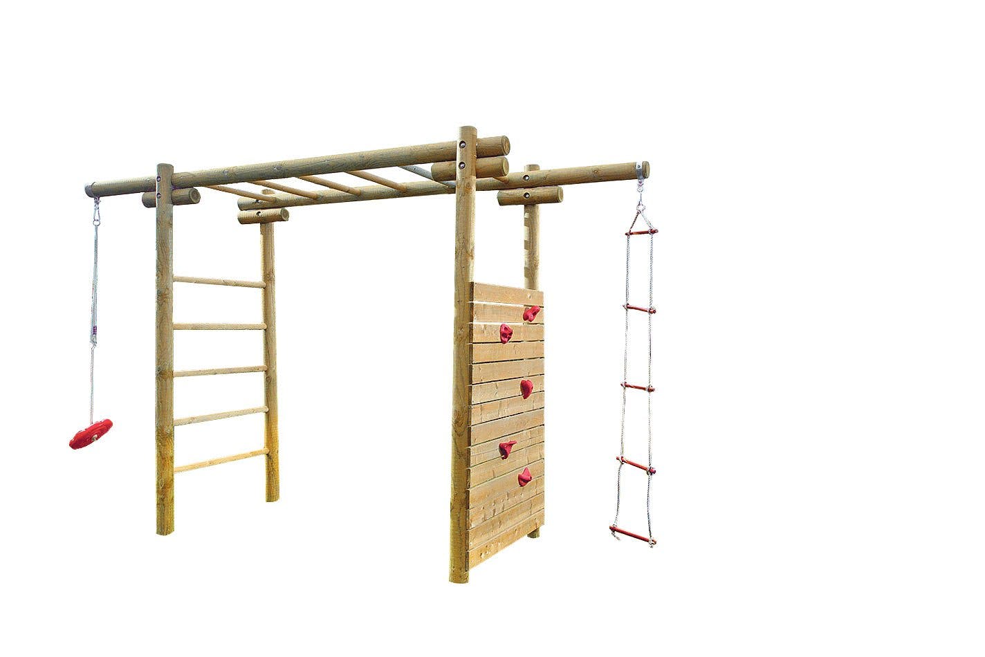 On s’entraîne tôt! Jeu combiné Marta, 352 × 104 × 230 cm, bois, 449 fr., Coop Brico+Loisirs.