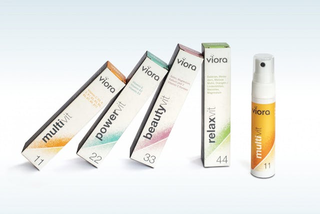 Die Viora-Vitaminsprays sind in vier Formeln erhältlich und versorgen den Körper mit essentiellen Vitaminen.