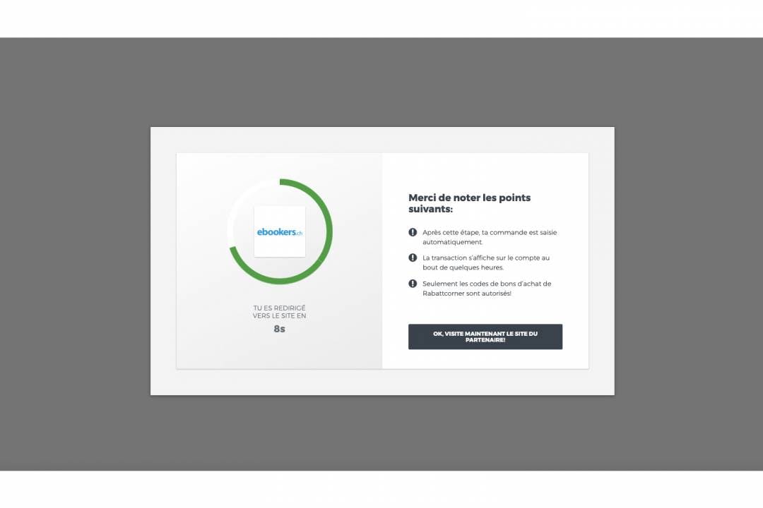Tu es ensuite redirigé vers la plateforme de voyage ou la boutique via Rabattcorner. En retour, Rabattcorner reçoit une commission qu'elle partage ave...