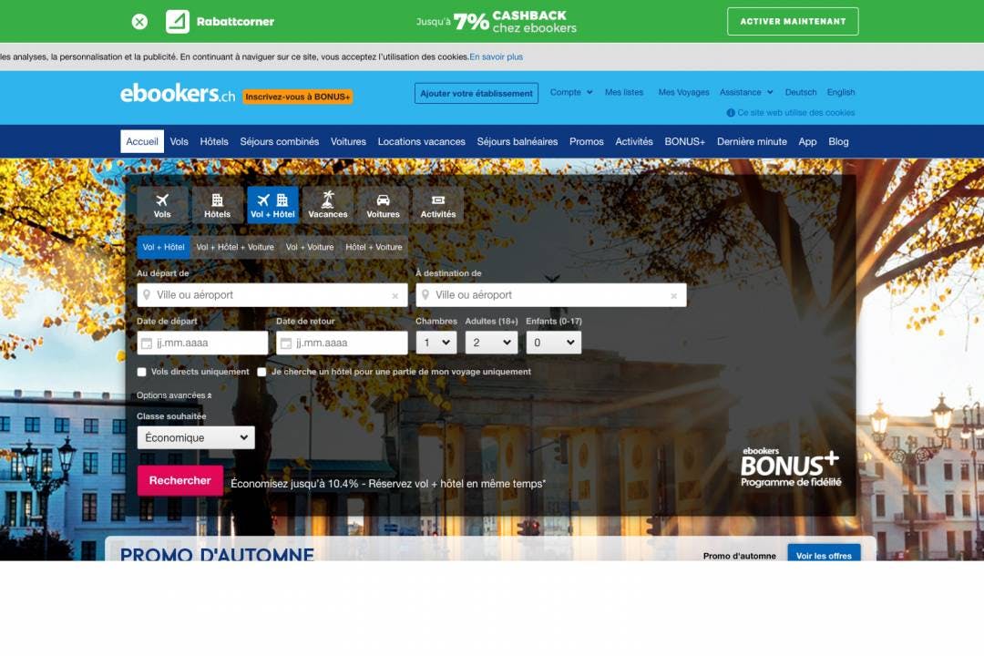Rends-toi sur le site de ton choix via Rabattcorner ou active ton cashback avec l’extension de navigation.