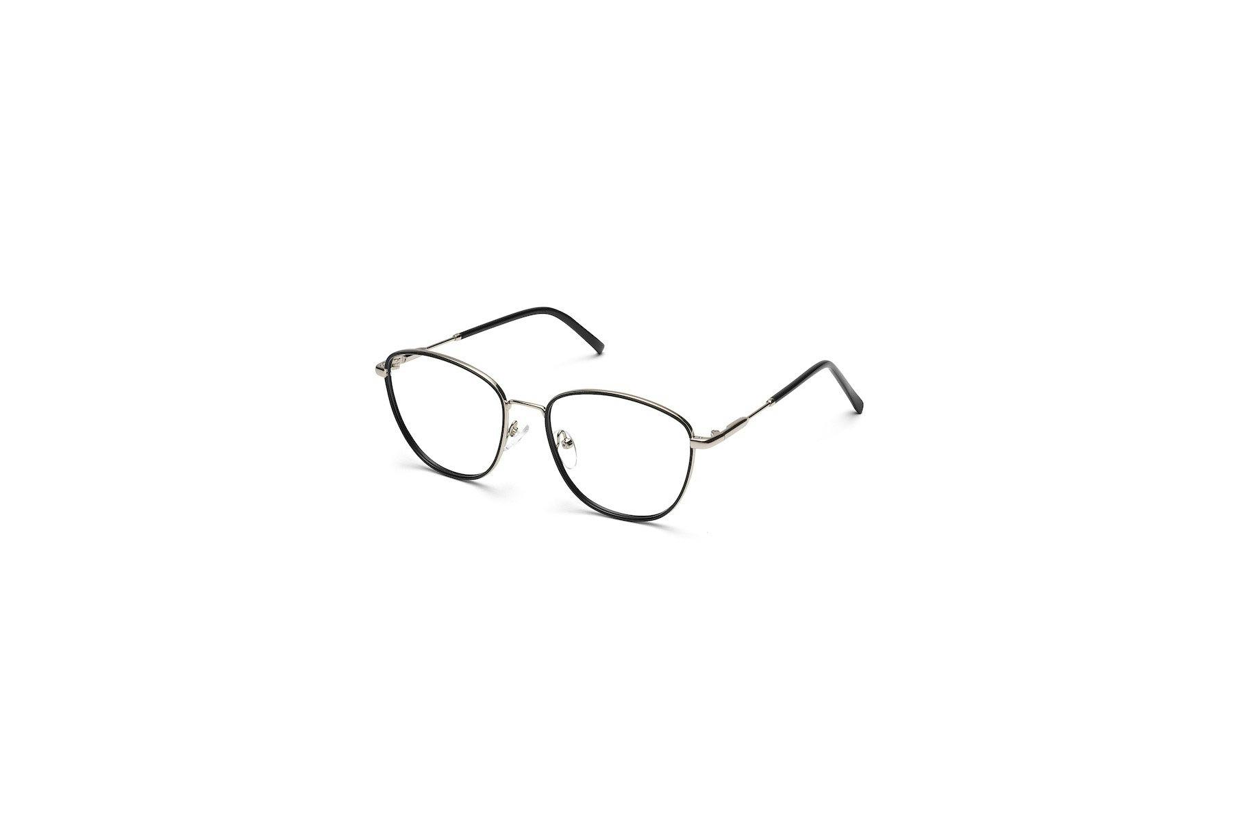 BD 497 FA: Brille mit schwarzem Windsorring und goldener Fassung