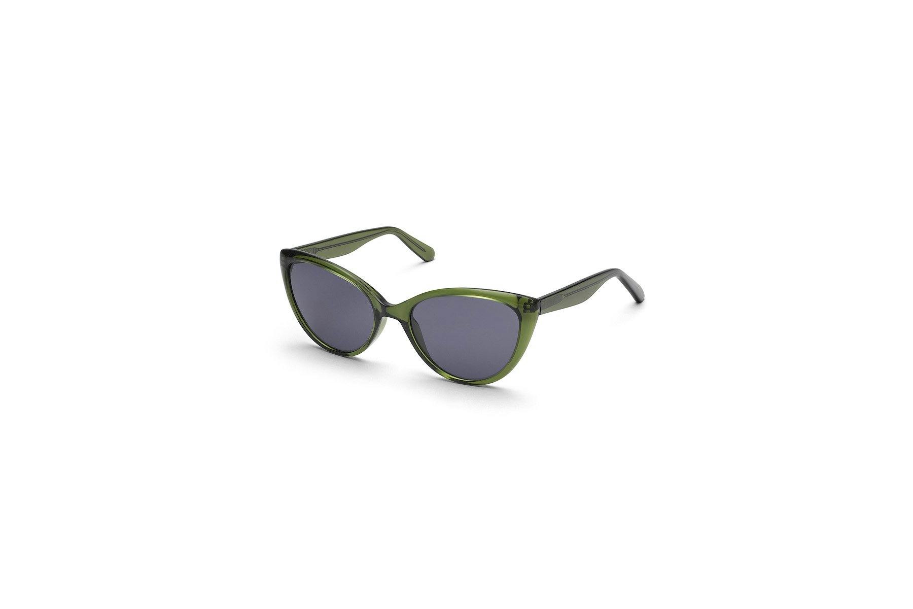 OU 008 SUN CL: Olivgrüne Cateye-Sonnenbrille aus Kunststoff