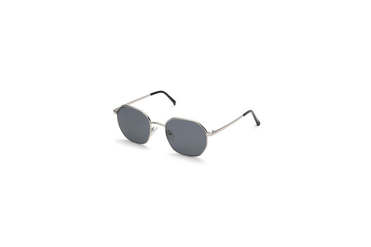 BD 479 SUN FA: Lässige Octagon-Sonnenbrille mit goldenem Rahmen und grauen Gläsern.