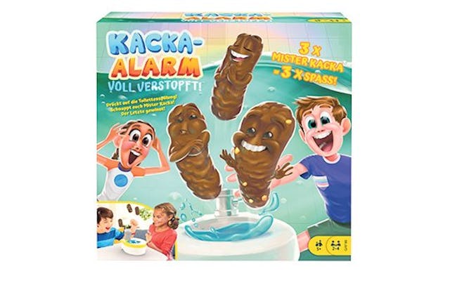 Fliegt dir um die Ohren: Spiel von Mattel «Kacka-Alarm»,
Fr. 34.95, bei microspot.ch.