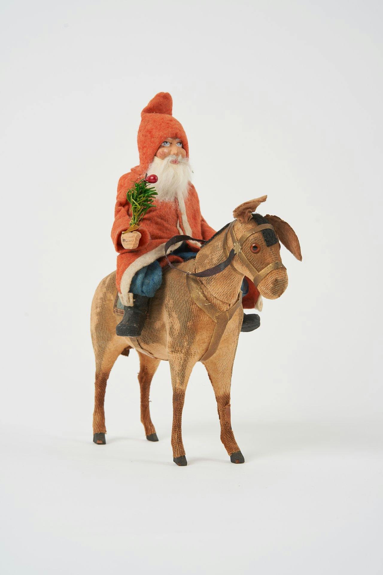 Santiglaus auf seinem Esel.