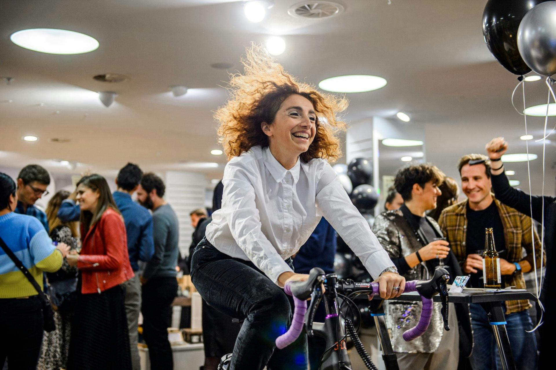 Les dames ont aussi pédalé pour la bonne cause.