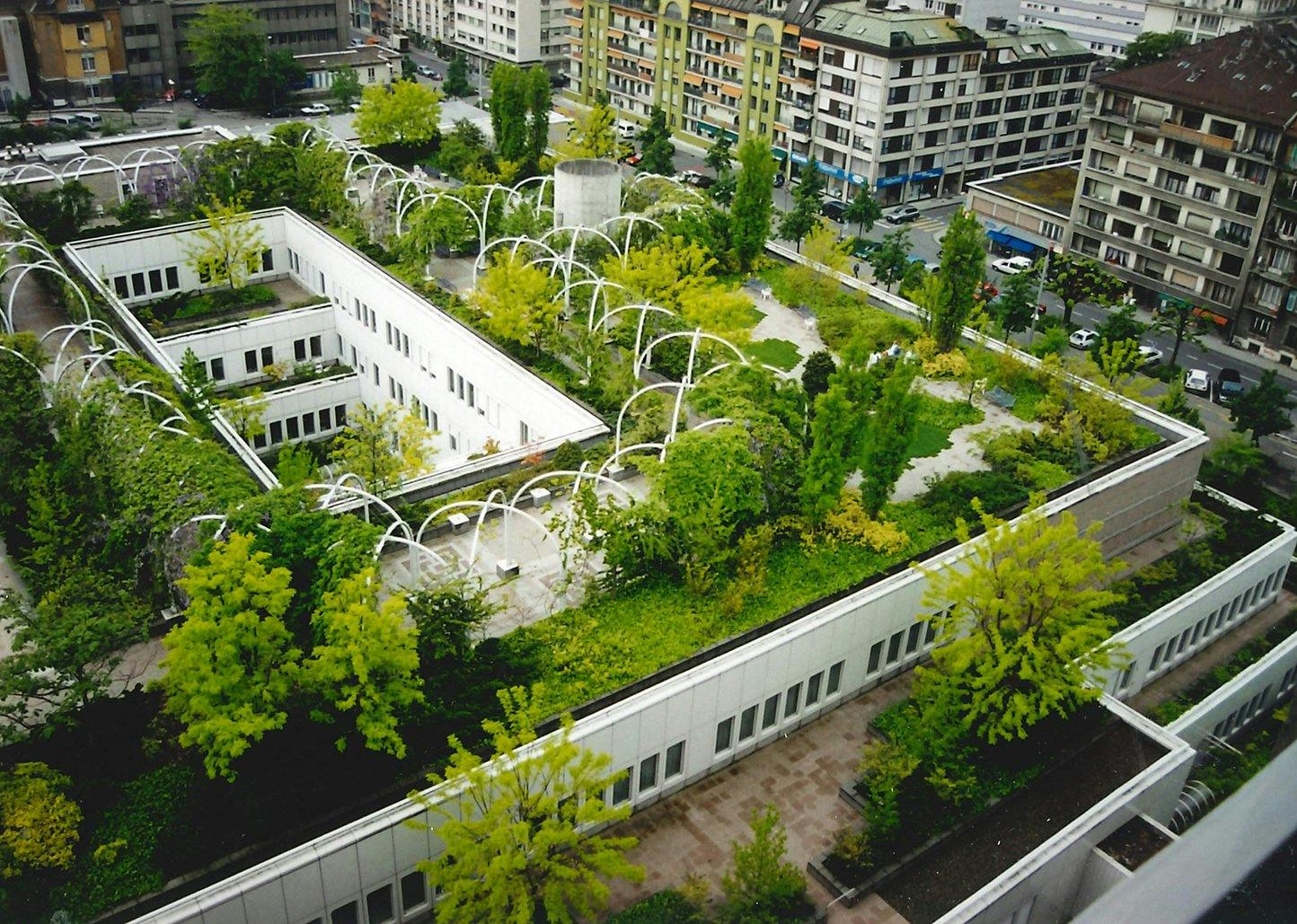 Hôpitaux Universitaires Genève, toitures.