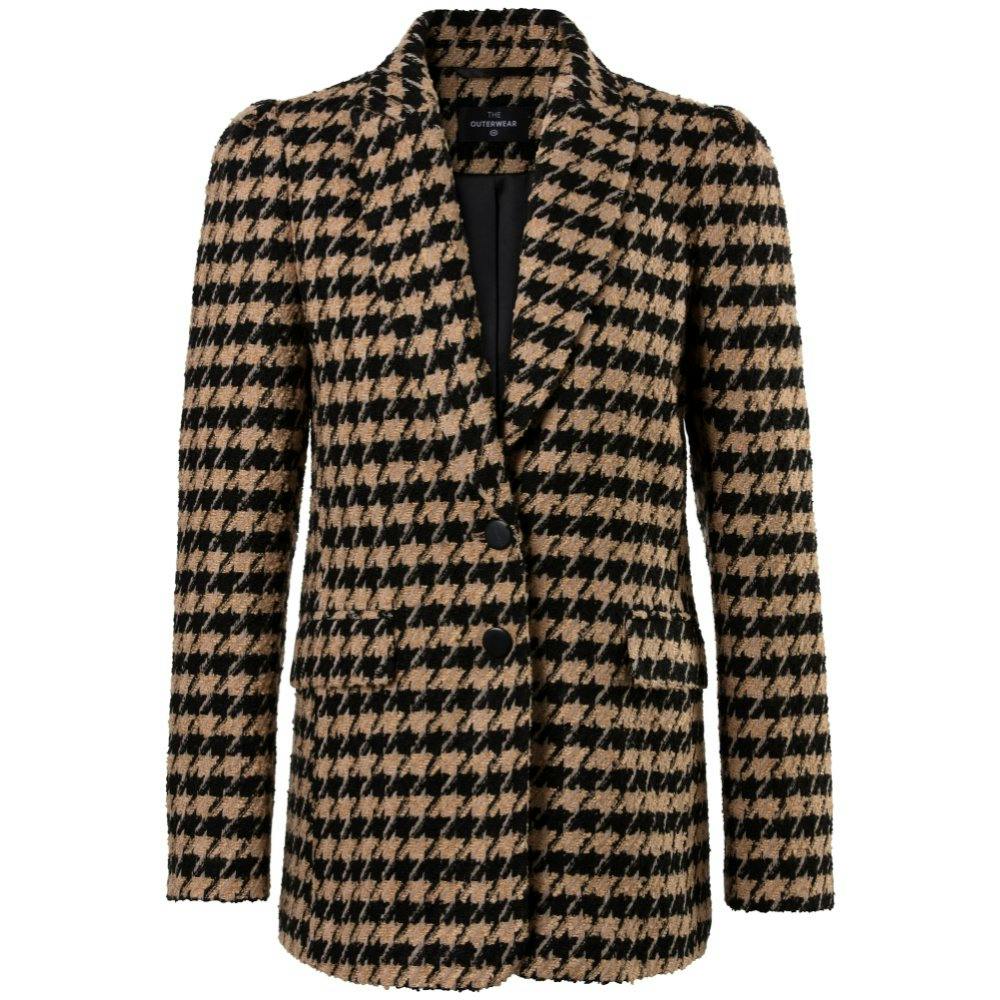 Eleganter Blazer mit klassischem Hahnentrittmuster von