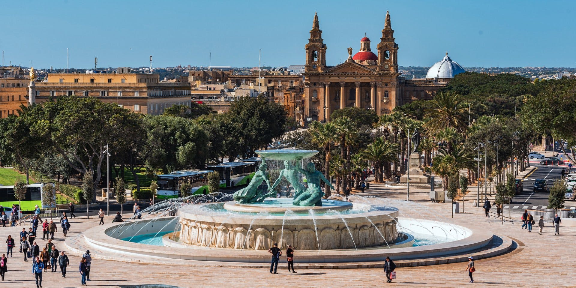 Der Triton-Brunnen ist ein Wahrzeichen von Malta.