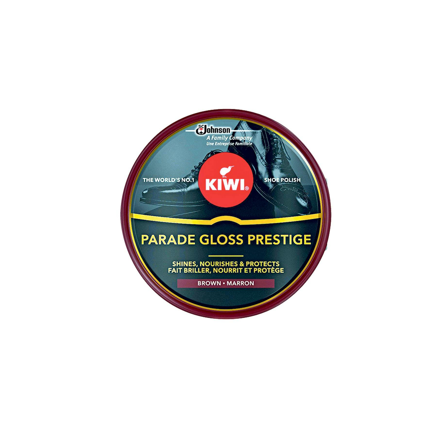 Mai più piedi bagnati, Prodotto impregnante Kiwi Parade Gloss Prestige, marrone, 4.80 franco /50 ml, su microspot.ch.