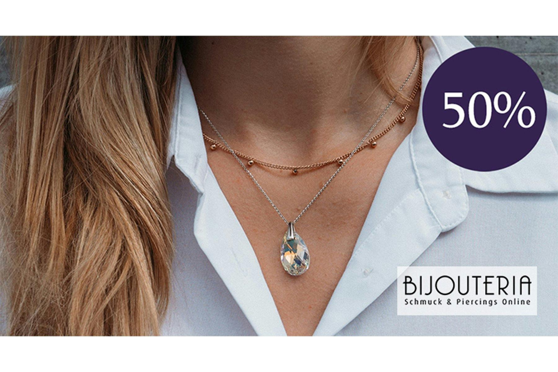 50 Prozent Rabatt bei Bijouteria : Bestelle deinen Schmuck bei Bijouteria.ch und profitiere von der kostenlosen Blitzlieferung!
