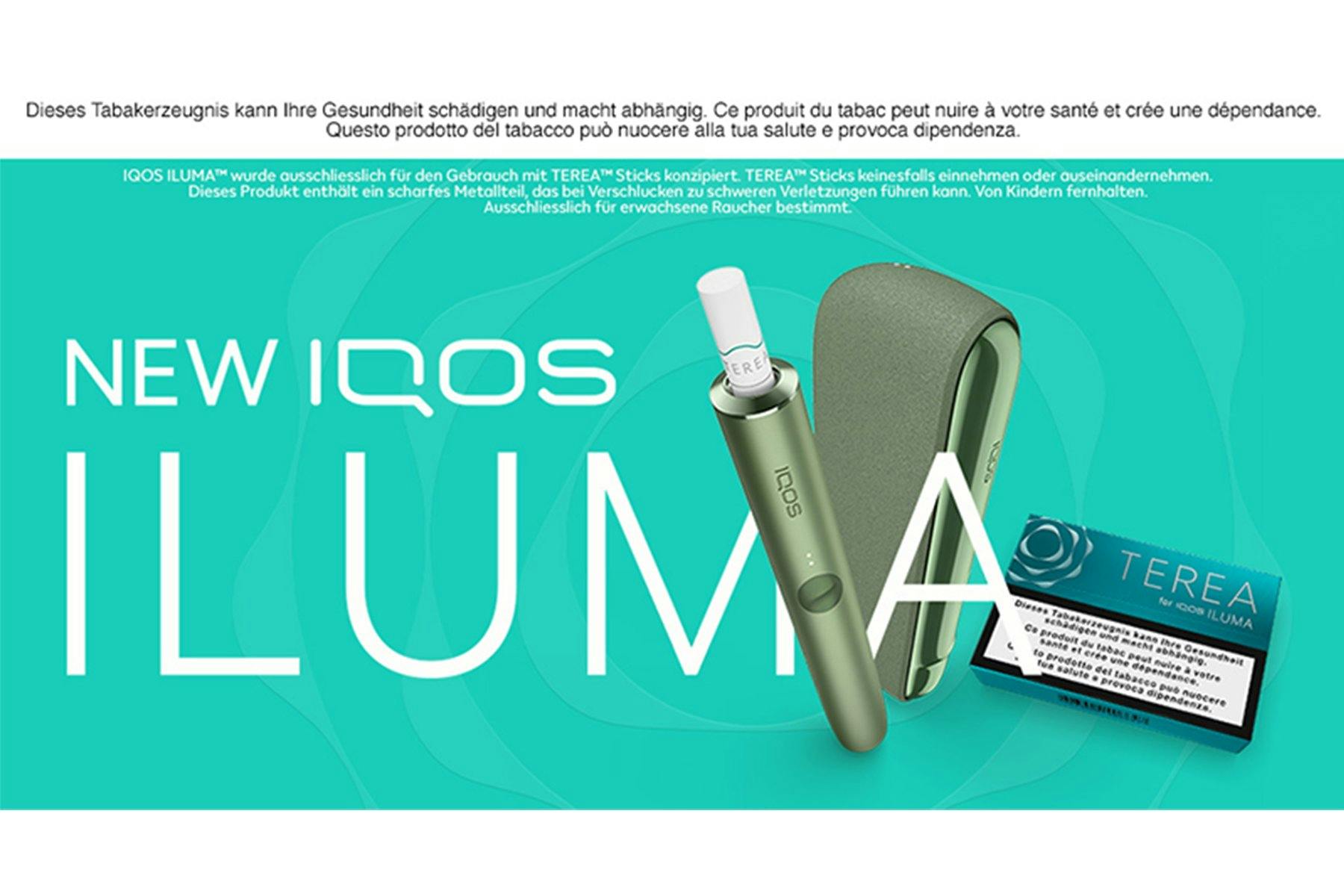 IQOS Iluma gratis testen : Teste IQOS ILUMA 14 Tage lang gratis sowie unverbindlich und erhalte 3 kostenlose TEREA-Päckli dazu.