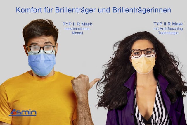 Geschützt vor Covid-19 Viren aber dafür blind? Nicht mit den Masken von Asmin!