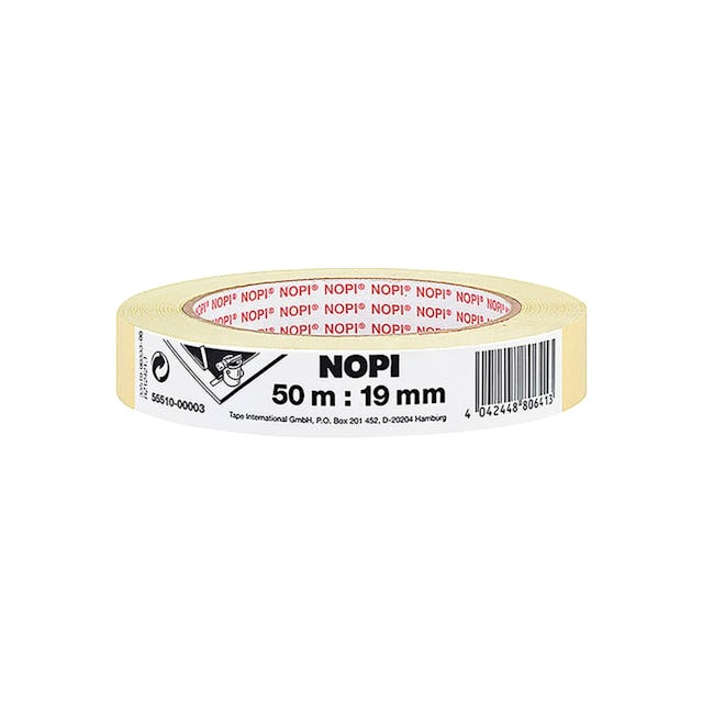 Chablon amovible: Scotch de peintre Nopi, 50 m × 19 mm, 2 fr. 95, Brico + Loisirs.