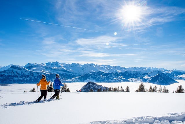 Une randonnée en raquettes sur le Rigi: une expérience unique.