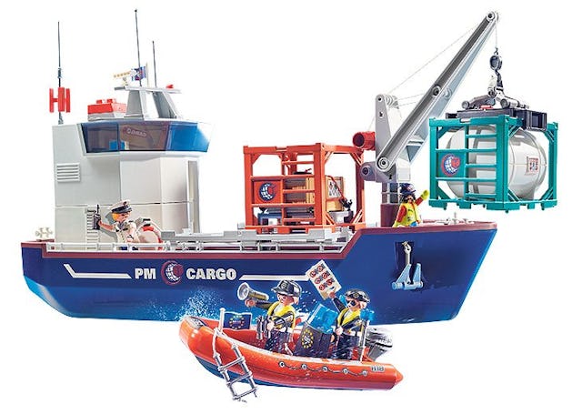 Faire des vagues: Grand cargo Playmobil avec bateau de douaniers, 99 fr. 90, Brico + Loisirs