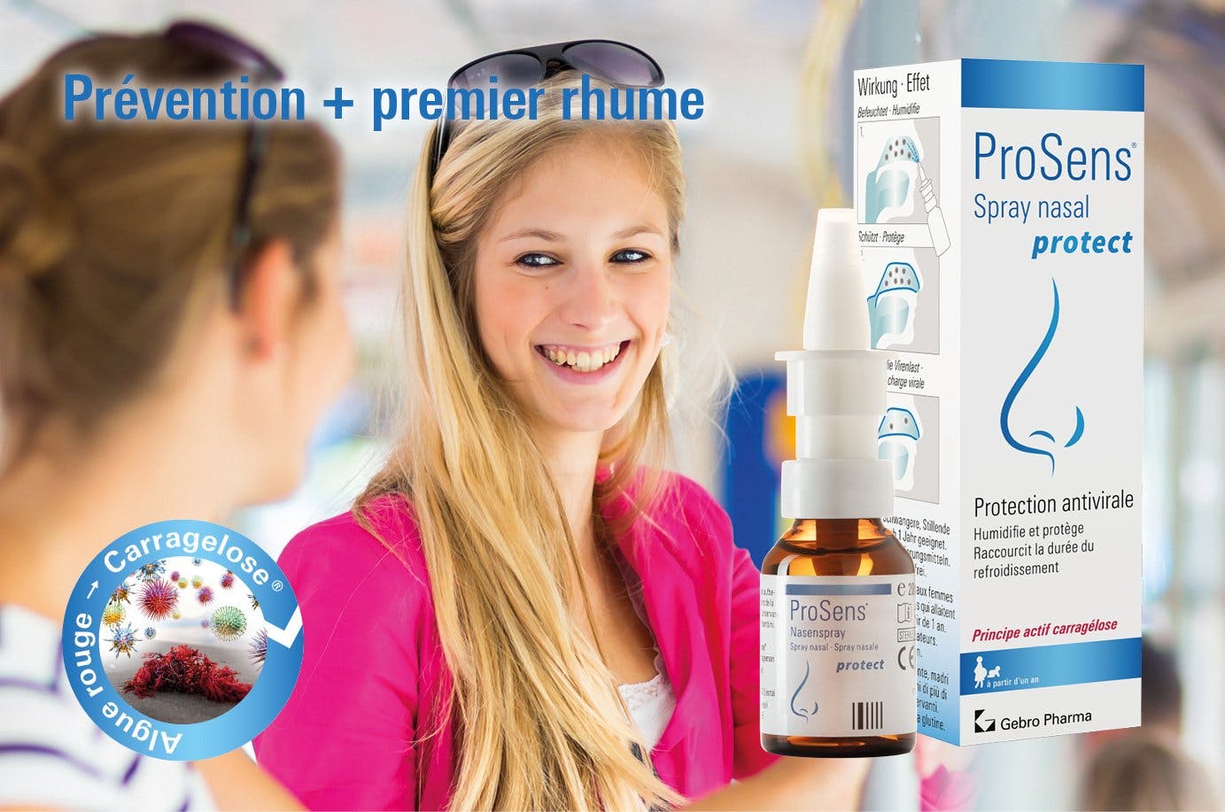 Utiliser ProSens® spray nasal protect dès les premiers signes de rhume: une pulvérisation dans chaque narine 3× par jour; matin, midi et soir. La poso...