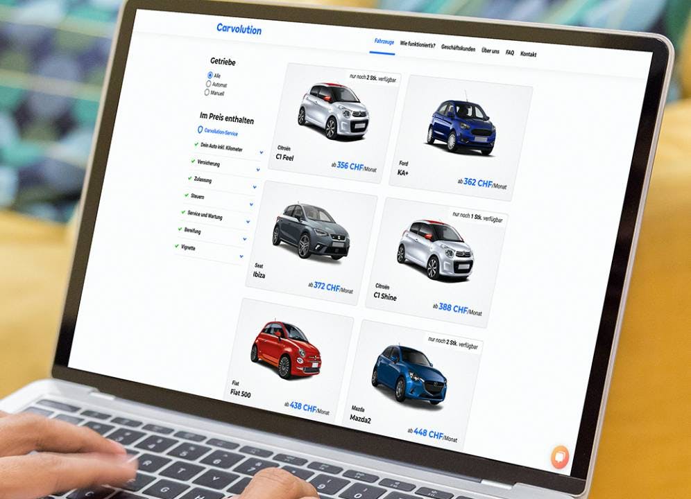 À partir de 350 francs par mois, tu peux avoir ta propre voiture, sans frais supplémentaires.