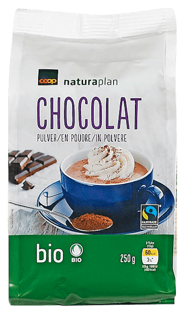 Cioccolato in polvere bio
Naturaplan Fairtrade,
fr. 3.80/250 g, da Coop